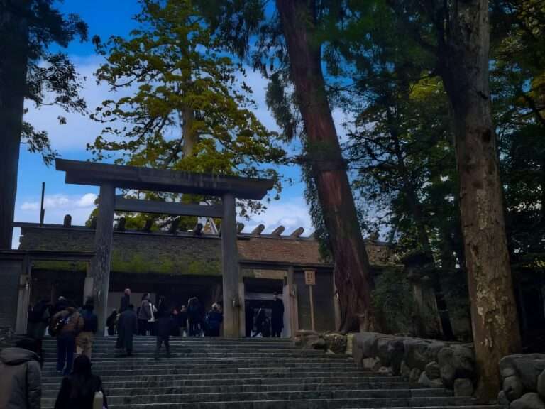 Entrance of the main temple of the famous Ise Shrine