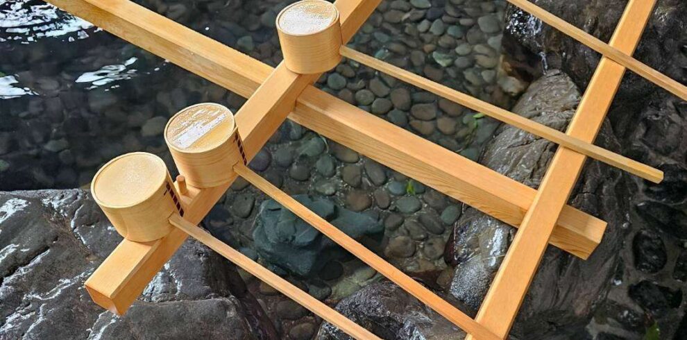 Chôzuya, a traditional water pavilion used for purification at the entrance of the Ise Jingu
