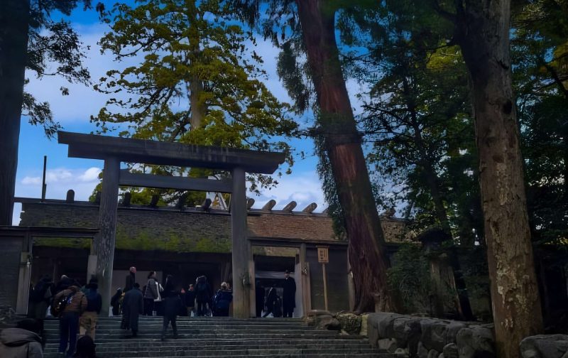 Entrance of the main temple of the famous Ise Shrine